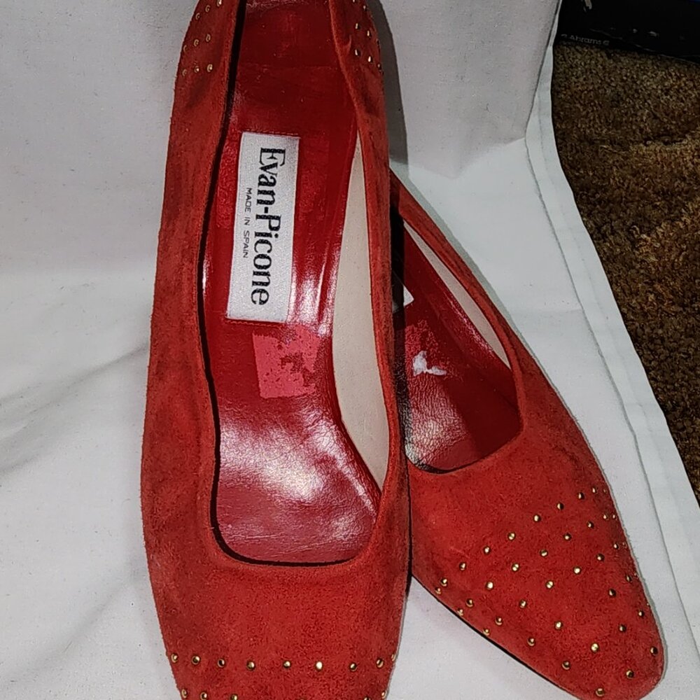 Evan-Picone Red Suede Shoes